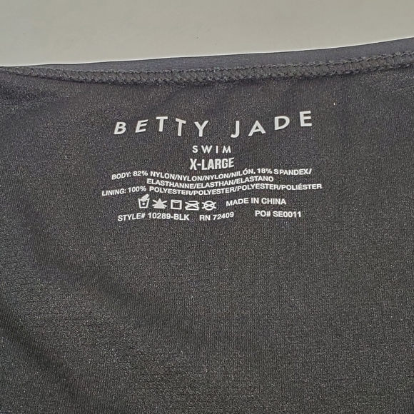 BETTY JADE Black One Piece Cut Out Bathing Suit - Picture 9 of 11